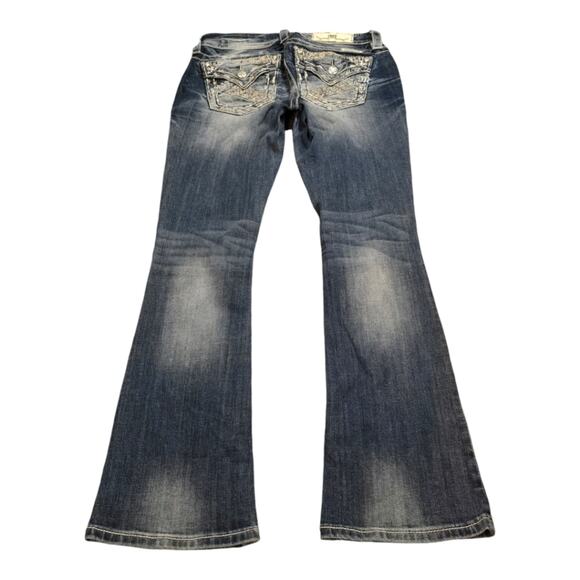 Miss Me Boot‎ Cut Bling Pockets Stretch Women's Size 26 x 30.5 - Picture 3 of 11